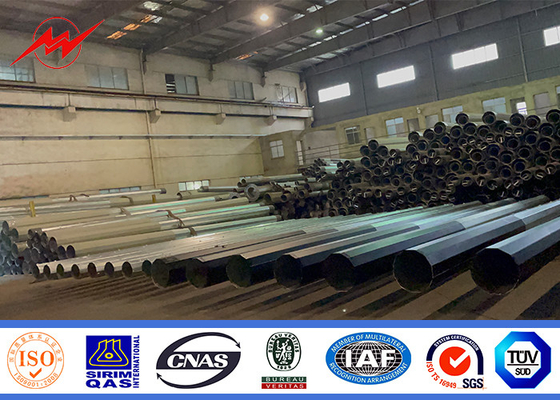 Nbsp Steel Power Pole Untuk Distribusi Listrik Dengan Hot-Dip Galvanized Anti-korosi Treatmen