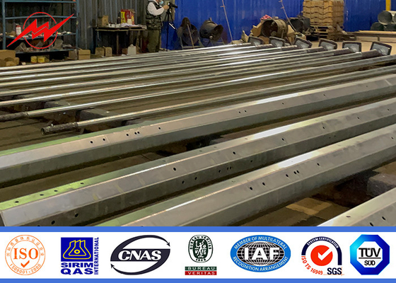 Nbsp Steel Power Pole Untuk Distribusi Listrik Dengan Hot-Dip Galvanized Anti-korosi Treatmen