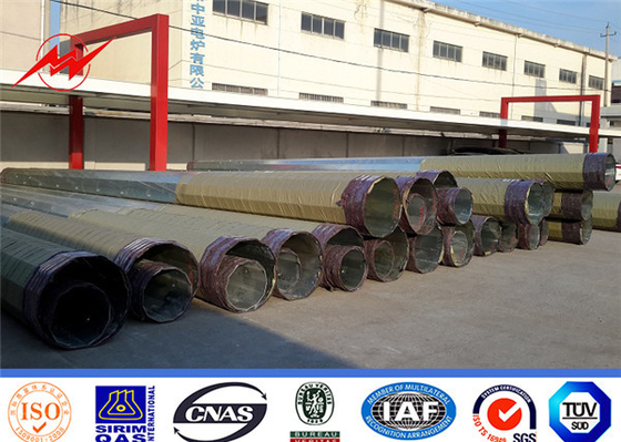 Nbsp Steel Power Pole Untuk Distribusi Listrik Dengan Hot-Dip Galvanized Anti-korosi Treatmen