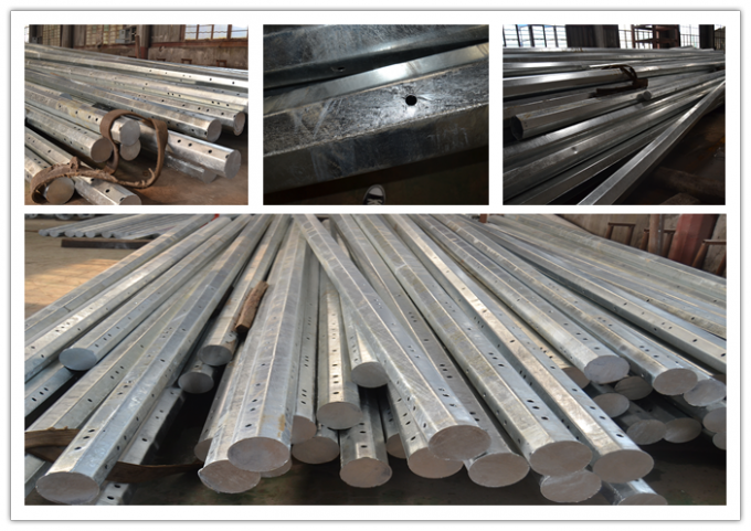 11m 15m 20m Galvanized Steel Pole dengan Lebih dari 20 Tahun Kehidupan 1