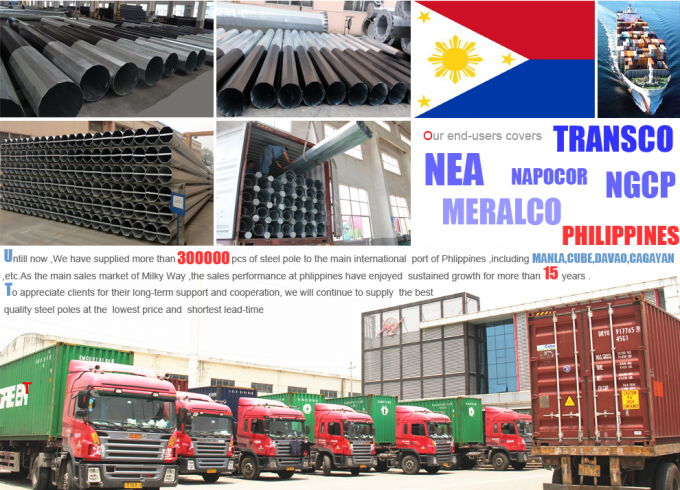 60FT 65FT 1280kg tiang listrik yang dapat disesuaikan untuk pasar dan kebutuhan negara yang berbeda 1