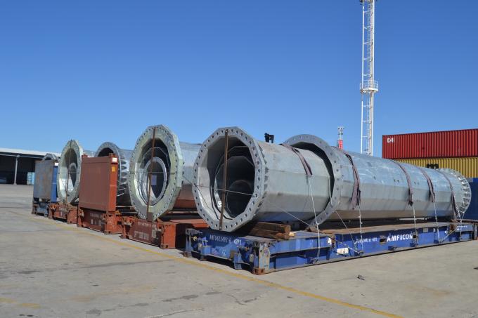 Desain khusus tiang listrik untuk pencahayaan jalanan lampu taman mast tinggi dengan ketahanan angin hingga 500km / h 0