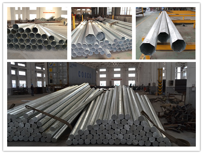 Tiang tubular baja 30ft 35ft untuk proyek saluran distribusi listrik 1