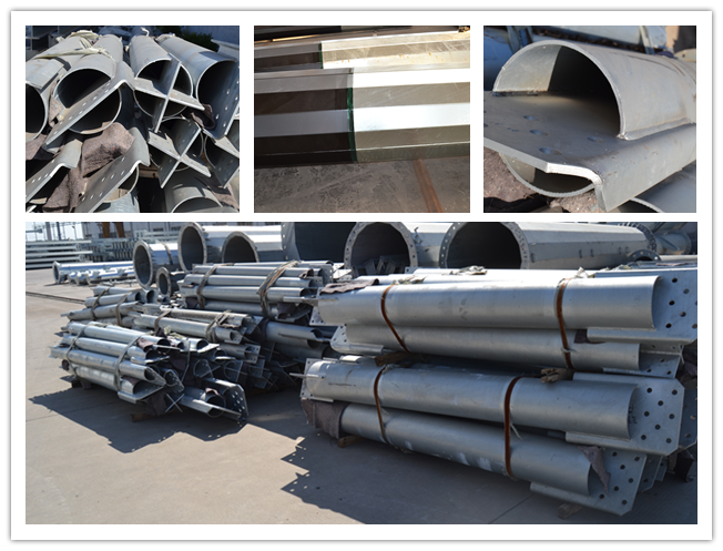 80FT 90FT 1400kg bitumen tiang listrik 5mm untuk transmisi listrik 1