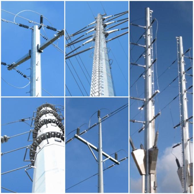 Tiang Listrik Transmisi Saluran Monopole 80FT 90FT 138KV 0