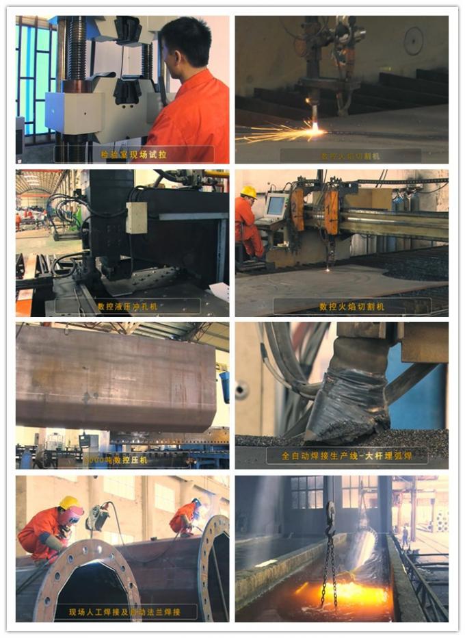 Tiang Listrik Baja Milky Way 9m 12m 16m untuk Transmisi Daya dan Sinyal dengan Desain yang Disesuaikan 1